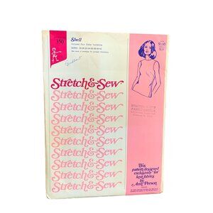 Vintage Stretch & Sew Pattern #350 Shell Blouse 28-42 Bust Sizes & 4 Collar Vari